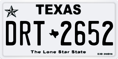 TX license plate DRT2652