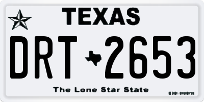 TX license plate DRT2653