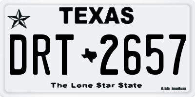 TX license plate DRT2657