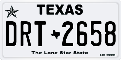 TX license plate DRT2658