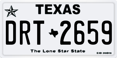 TX license plate DRT2659