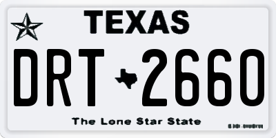 TX license plate DRT2660