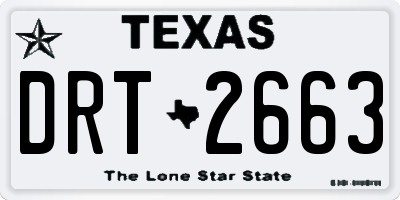 TX license plate DRT2663