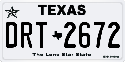 TX license plate DRT2672