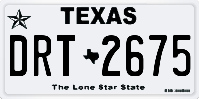 TX license plate DRT2675