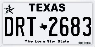 TX license plate DRT2683