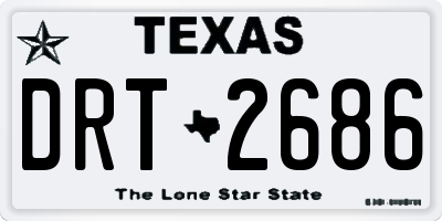 TX license plate DRT2686