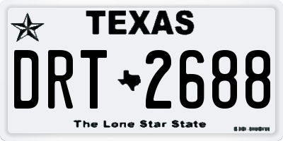 TX license plate DRT2688