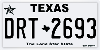 TX license plate DRT2693