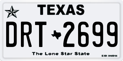 TX license plate DRT2699