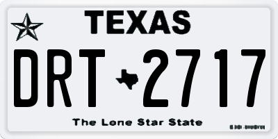 TX license plate DRT2717