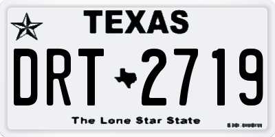 TX license plate DRT2719