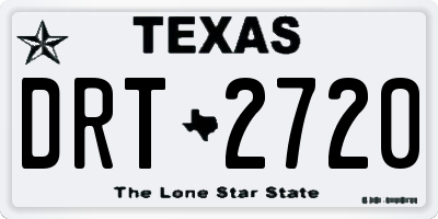 TX license plate DRT2720