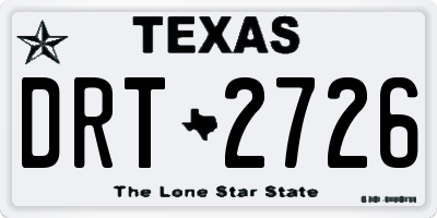 TX license plate DRT2726