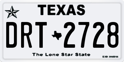 TX license plate DRT2728