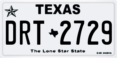 TX license plate DRT2729