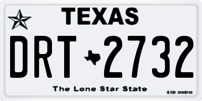 TX license plate DRT2732