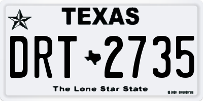 TX license plate DRT2735