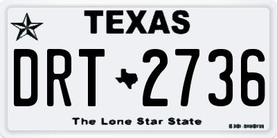 TX license plate DRT2736