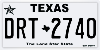 TX license plate DRT2740