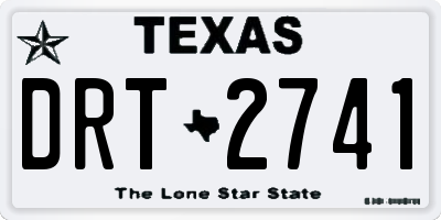 TX license plate DRT2741