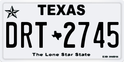 TX license plate DRT2745