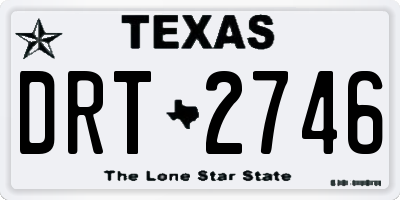 TX license plate DRT2746