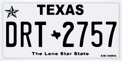 TX license plate DRT2757