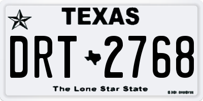 TX license plate DRT2768