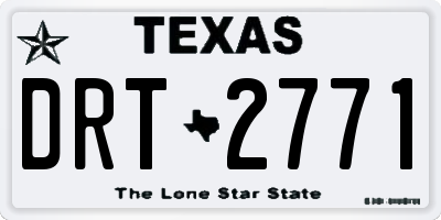 TX license plate DRT2771