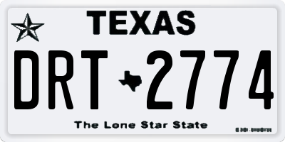 TX license plate DRT2774