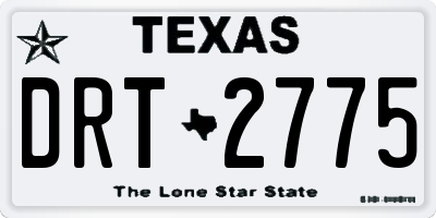 TX license plate DRT2775