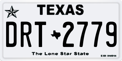 TX license plate DRT2779