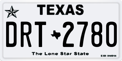 TX license plate DRT2780