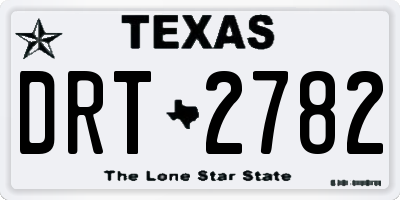 TX license plate DRT2782