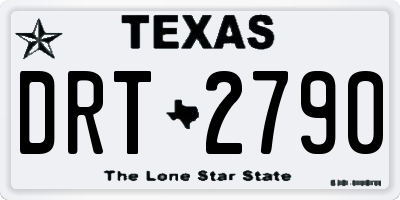 TX license plate DRT2790