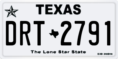 TX license plate DRT2791