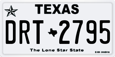 TX license plate DRT2795