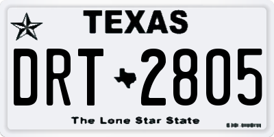 TX license plate DRT2805