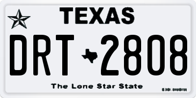 TX license plate DRT2808