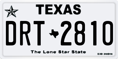 TX license plate DRT2810