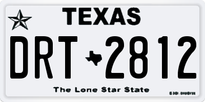 TX license plate DRT2812