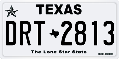TX license plate DRT2813