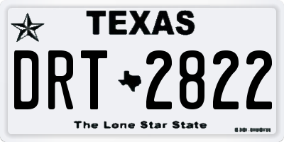 TX license plate DRT2822