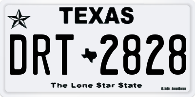 TX license plate DRT2828