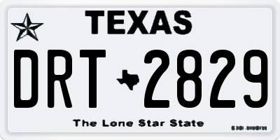 TX license plate DRT2829