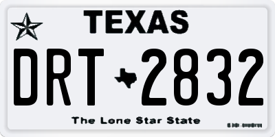 TX license plate DRT2832