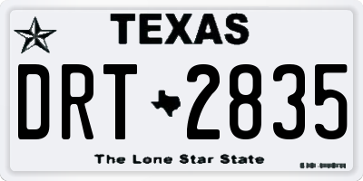 TX license plate DRT2835