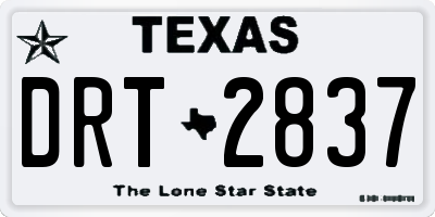 TX license plate DRT2837