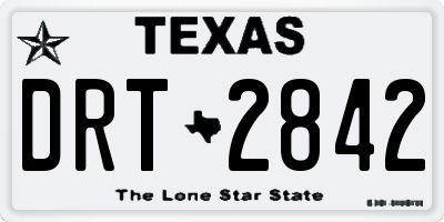 TX license plate DRT2842